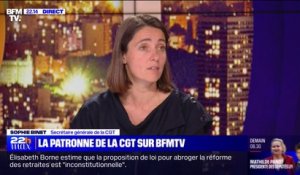 Sophie Binet (CGT) reçue à Matignon: "Le cours des choses ne retrouvera pas la normale si cette réforme n'est pas retirée"