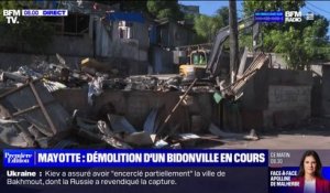 Mayotte: la démolition d'un vaste bidonville, Talus 2, a débuté dans le cadre de l'opération "Wuambushu"