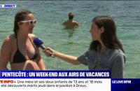 Pentecôte: à Cassis, touristes et locaux profitent de la météo estivale, les pieds dans l'eau