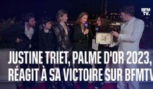 Festival de Cannes: Justine Triet réagtit sur BFMTV après sa Palme d'Or