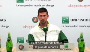 Roland-Garros - Djokovic : "M'inscrire encore plus dans l'histoire du tennis"