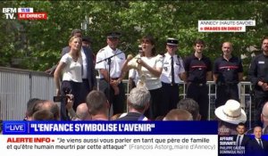 Rassemblement à Annecy: une chanteuse annécienne interprète "Parlez-moi d'amour"