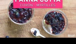 Panna cotta au citron et myrtilles | regal.fr