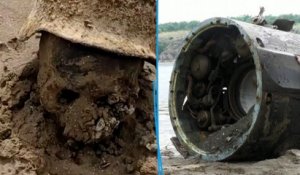 Crânes et missiles de la Seconde Guerre mondiale retrouvés au fond du réservoir de Kakhovka