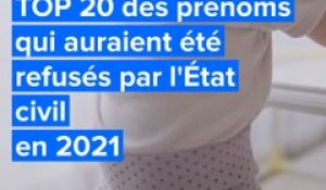 20 prénoms qui auraient été refusés par l'État civil en 2021