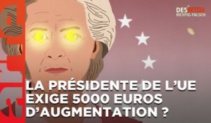5000 EUROS D’AUGMENTATION EXIGES PAR LA PRESIDENTE DE L'UE ? / ARTE Désintox du 20/06/2023