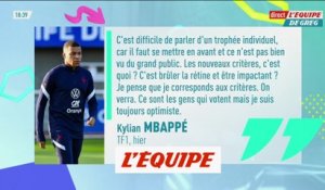 Mbappé sur le Ballon d'Or : « Je pense que je corresponds aux critères » - Foot - L1 - PSG