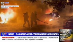 Tensions à Nanterre: les pompiers interviennent pour éteindre des véhicules en flamme
