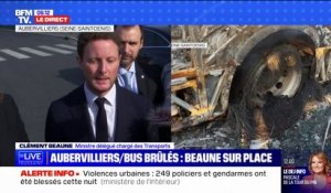 Clément Beaune à propos du centre de bus incendié à Aubervilliers: "Des mesures de sécurisation des centres comme celui-ci seront aussi renforcées"
