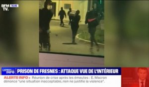 Émeutes urbaines: les images de l'attaque de la prison de Fresnes depuis l'intérieur du poste de sécurité