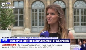 Emmanuel Macron est "un président courageux" qui "garde le cap et fait face", souligne Marlène Schiappa
