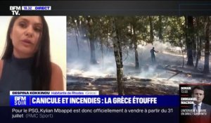 Incendies en Grèce: "Nous les locaux, on fait tout ce qu'on peut pour aider les touristes", raconte cette habitante de Rhodes