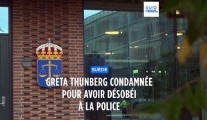 La militante suédoise pour le climat Greta Thunberg échappe à une peine de prison et écope d'une amende en Suède pour refus d'obtempérer lors d'une action de blocage