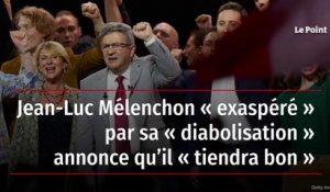 Jean-Luc Mélenchon « exaspéré » par sa « diabolisation » annonce qu’il « tiendra bon »