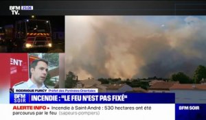 Incendie dans les Pyrénées-Orientales: "Entre six et sept salles" ont été mises à disposition des personnes évacuées des campings, affirme le préfet Rodrigue Furcy