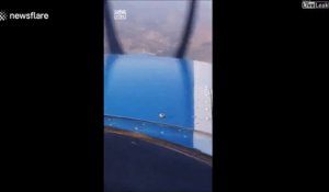 Un boulon sur l'aile d'un avion se dévisse en plein vol... inquiétant
