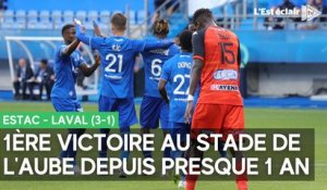 Retour sur la victoire de l'Estac contre Laval (3-1), la 1ère à domicile depuis le 28 août 2022