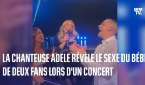 La chanteuse Adele révèle le sexe du bébé de deux fans lors d'un concert