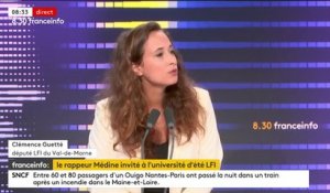 Médine invité aux "Amphis" de la France insoumise : la députée Clémence Guetté dénonce "des polémiques orchestrées par l'extrême droite"