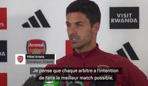 Arsenal - Arteta ne pense pas que punir ou bannir un arbitre après une erreur soit la solution