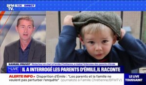 Samuel Pruvot, qui a réalisé la première interview des parents d'Émile depuis sa disparition, assure ne pas avoir évoqué "leurs hypothèses"