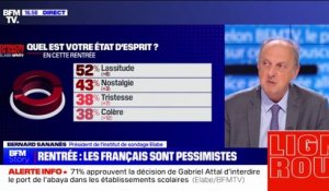 Sondage Elabe/BFMTV: 52% des Français expriment un sentiment de lassitude en cette rentrée 2023