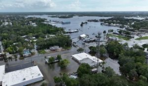 Les images de Crysal River, en Floride, sous les eaux après le passage de l'ouragan Idalia