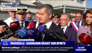 "La mort de cette victime collatérale nous touche": Gérald Darmanin s'exprime à Marseille après la fusillade cité Saint-Thys