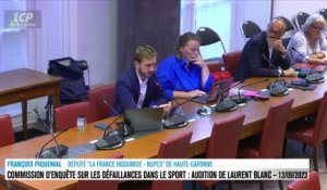 Audition à l'Assemblée nationale - Audition de Laurent Blanc : défaillances au sein des structures sportives françaises