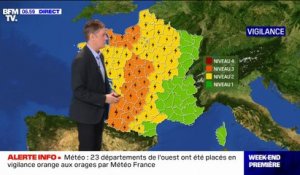 Météo: 23 départements de l'ouest ont été placés en vigilance orange aux orages