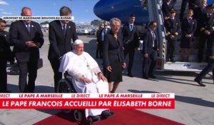 L'arrivée du pape François à Marseille