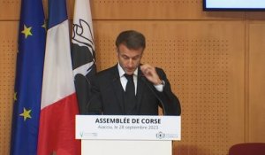 Langue corse: Emmanuel Macron propose un "service public de l'enseignement en faveur du bilinguisme"