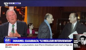 Décès de Jean-Pierre Elkabbach: "Avec lui, il se passait toujours quelque chose", se remémore Alain Duhamel