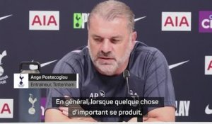 Tottenham - Postecoglou : "Un système sans défaut et sans erreur n'existera jamais"