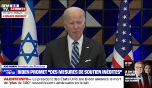 Joe Biden assure qu'"il y aura des inspections pour s'assurer que l'aide ne renforce pas le Hamas mais va bien aux Palestiniens"