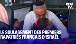 Le soulagement des premiers rapatriés français d'Israël à leur arrivée à Roissy