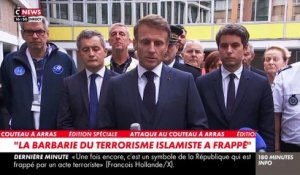 Attaque dans un lycée d'Arras : Emmanuel Macron s'exprime