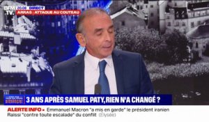 Éric Zemmour, président de "Reconquête", sur l'attaque à Arras: "Ce n'est pas l'école qui est attaquée (...) c'est la France qui est attaquée"