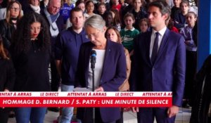 Attentat à Arras : la minute de silence et l'hommage à Dominique Bernard et Samuel Paty