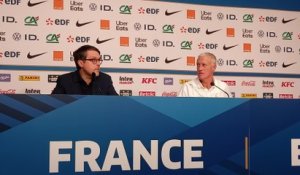 Football - Didier Deschamps: "Kylian est disponible, avec le sourire, et il va bien"