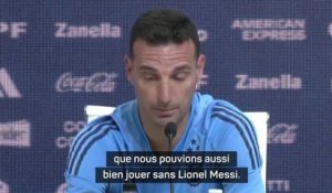 Argentine - Scaloni : "Nous avons vu l'autre jour que nous pouvions aussi bien jouer sans Messi"