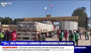 Aide humanitaire à Gaza: des camions commencent à arriver depuis l'Égypte