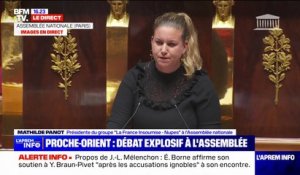 Mathilde Panot: "Pourquoi la France est-elle incapable de dénoncer avec la même force les crimes de guerre commis par le Hamas et ceux commis par le gouvernement de Netanyahu?"