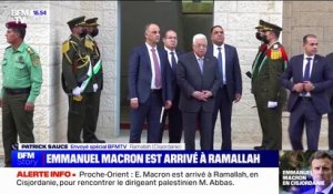Emmanuel Macron est arrivé à Ramallah (Cisjordanie) pour rencontrer le président de l'Autorité palestinienne Mahmoud Abbas