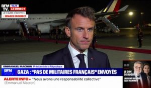 Emmanuel Macron: "On a environ 170 personnes dans la bande de Gaza qu'on veut protéger"