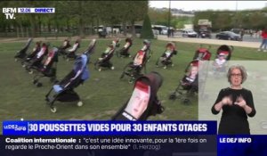 Israël: une opération "poussettes vides" sur le Champ-de-Mars à Paris pour les 30 enfants otages du Hamas