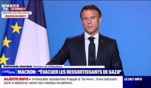 Israël/ Gaza: Emmanuel Macron veut "bâtir une coalition humanitaire avec plusieurs pays européens"