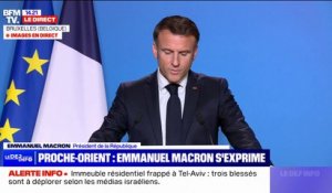 Emmanuel Macron: "Israël n'est pas seule pour lutter contre le terrorisme"