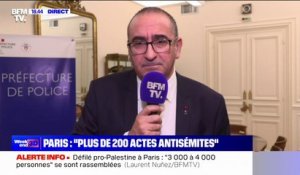 Laurent Nuñez: "Les actes antisémites, on en recense déjà plus de 200 depuis le 7 octobre dernier" dans l'agglomération parisienne