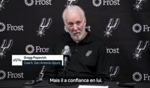 Spurs - Popovich : “Wembanyama est un joueur aux multiples facettes”